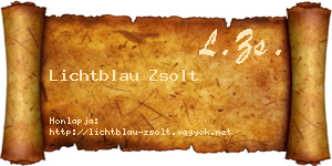 Lichtblau Zsolt névjegykártya